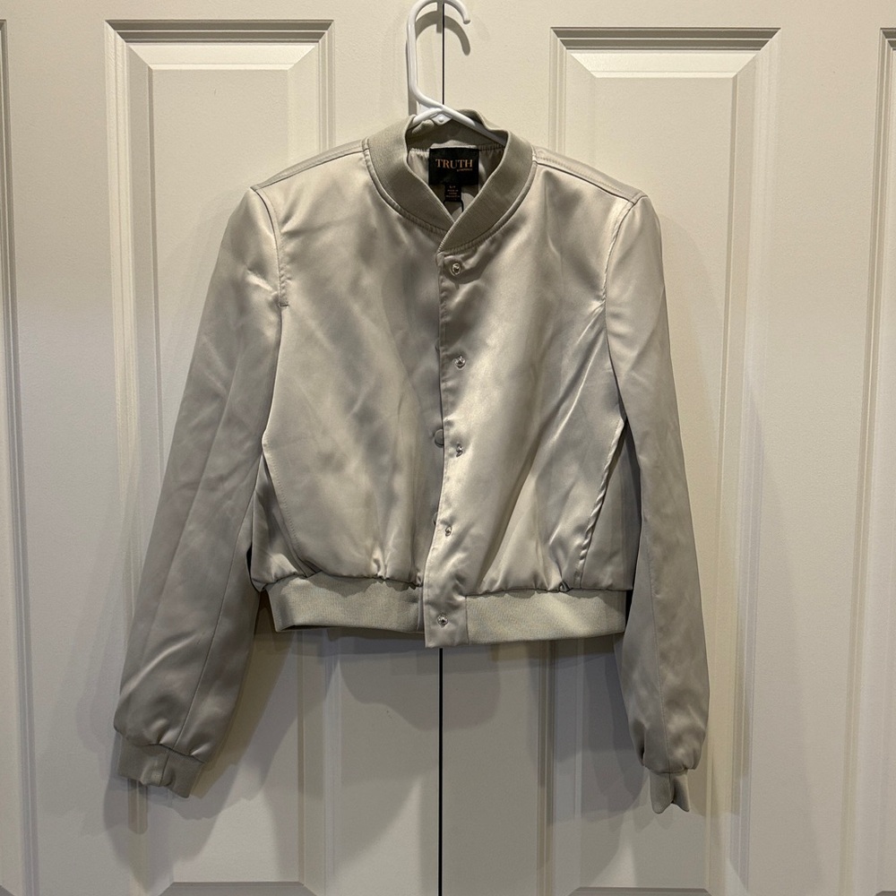 Truth Silver Satin Jacket
